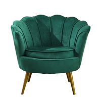 Ensemble de chaise de canapé classique moderne avec rembourrage en velours vert rose pieds en métal doré pour le salon de bureau-Meubles de maison en gros