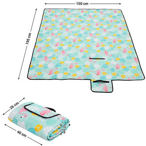E-RIKE Stock Tapis de pique-nique pliable toutes saisons, lavable, imperméable, léger, personnalisé, pour la plage et le <span class=keywords><strong>camping</strong></span> en famille - Product Image 2