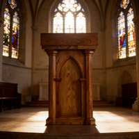 Meubles d'église en bois, pupitre d'église, lutrin, support de lecture des Écritures, pupitre de prédication, cérémonie de culte