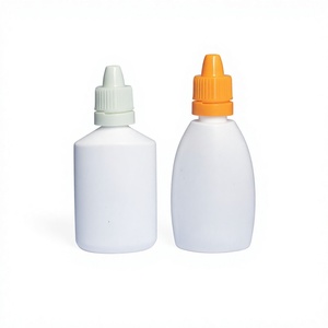 <b>White</b> PE Dropper Bottles with Tamper Proof <b>Cap</b> for Personal Care Use - Product Image 1