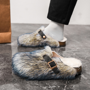 Nouvelles pantoufles en peluche femmes dame pantoufle pour 2025 marque de mode USA Design moelleux sabots pour filles 36-45 vendeurs de chaussures d'hiver plates - Product Image 3