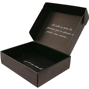 Boîtes d'expédition en carton ondulé kraft, impression couleur noire sur mesure, meilleur prix - Product Image 1