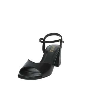 Menbur Sandalias de tacón para mujer 25600 Sandalias negras con tacón de bloque y correa en el tobillo - Product Image 6