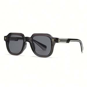 Lunettes de soleil rétro personnalisées 2025 pour hommes et femmes, grandes lunettes carrées, UV400, monture en métal PC, lunettes de soleil polygonales - Product Image 6