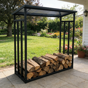 Support <span class=keywords><strong>de</strong></span> rangement pour bûches robuste en acier, anti-rouille, étanche, pour foyer, brasero, jardin, organisateur <span class=keywords><strong>de</strong></span> <span class=keywords><strong>bois</strong></span>, support pour <span class=keywords><strong>bois</strong></span> <span class=keywords><strong>de</strong></span> <span class=keywords><strong>chauffage</strong></span> - Product Image 5