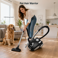 Outils de nettoyage en profondeur portables et puissants pour la maison, aspirateur à sac avec technologie cyclonique, filtre HEPA