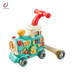 Chengji Aide à la marche 3-en-1 multifonctionnel avec pulvérisation, jeu d'association de formes, trotteur Montessori pour bébé, jouet d'activités à pousser et à tirer - Product Image 1