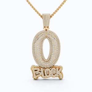 Custom Hip Hop Iced Brilliant Cut Claw Setting Pendant Alloy Unisex Trendy Party Jewelry Wholesale Luxurious Classic Style Charm - Product Image 1