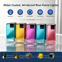 Briquet de cuisine à gaz CH12 en métal, coque en fer, coupe-vent, anti-explosion, personnalisable avec logo dégradé, vente en gros du fabricant