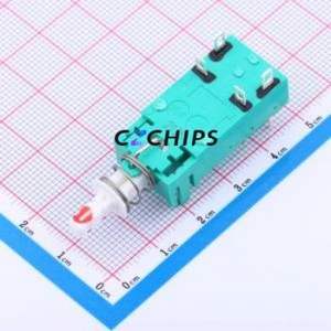 NE18 2A EE SN 6AMP Pushbutton Switch Through hole Component (THT) Switch Double Pole Single Throw 6A 100V Round Plunger - Product Image 1