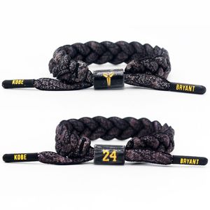 Bracelet tressé multicolore en polyester pour les fans de basket-ball, modèle Star Player - Product Image 4
