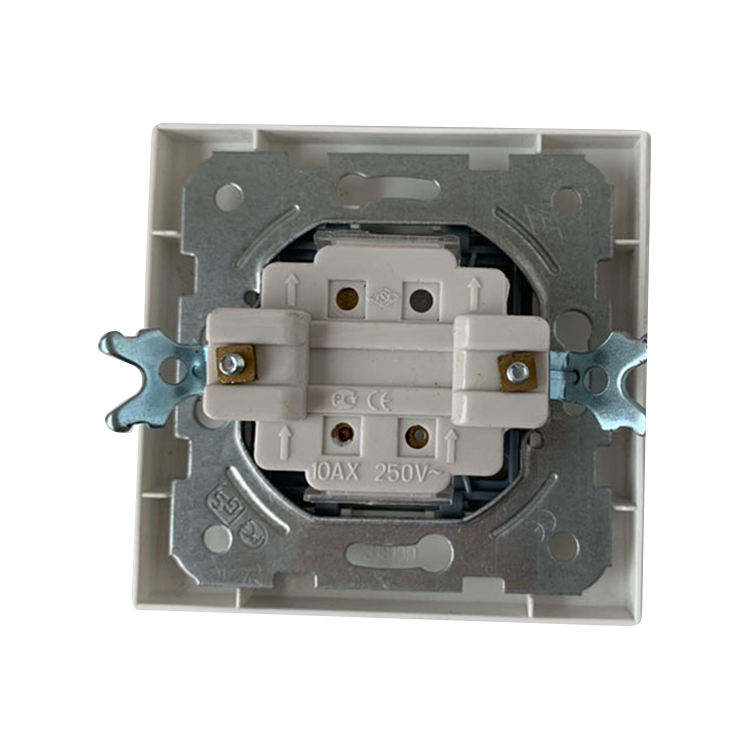 Factory Wholesale European Standard Household Switches 1 Gang 1 Way 250V/10A Wall Switches
