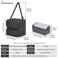 Sac de transport personnalisé pour câbles d'équipement, bâche, CD, disques vinyles, sac de transport pour DJ, sac pour câbles de groupe, sac pour fichiers