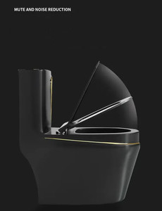 Luxury Europe Style <strong>Black</strong> Gold Ceramic <strong>Toilet</strong> - Product Image 5