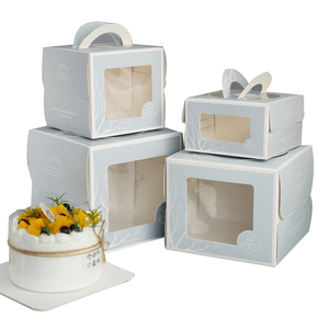 Boîte à gâteau de mariage à fenêtre transparente personnalisée emballage en carton de qualité alimentaire éponge de stratification mate pour <span class=keywords><strong>livre</strong></span> de cupcakes d'<span class=keywords><strong>anniversaire</strong></span> - Product Image 1