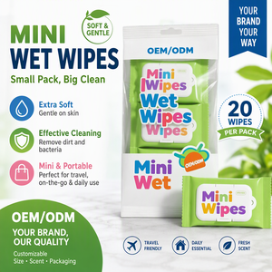 Lingettes de voyage miniatures écologiques personnalisées OEM/ODM, format de poche pour les mains <span class=keywords><strong>et</strong></span> le visage, best-seller en <span class=keywords><strong>Europe</strong></span> <span class=keywords><strong>et</strong></span> aux États-Unis - Product Image 1