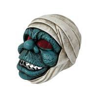 Masque de Cosplay Momie en Gros, Accessoire de Costume en Résine, Casque de Cosplay Momie Portable avec LED pour Fête d'Halloween et Déguisement
