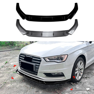 Audi A3 8V Front Lip Splitter Carbon Fiber Texture Matte Finish 2013-2016 Tuning Style Body Kit AMP-Z - Product Image 1