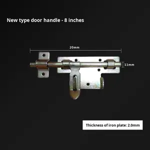 Perno de Puerta Antirrobo de Hierro Galvanizado Reforzado y Moderno de Fabricante Original, con Pestillo Engrosado y Estilo de Pestillo Ampliado Opcional - Product Image 3