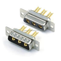 LUNG KAY 3 W3 Cup Pin Typ Gerade Gold Pin Buchse 3 W3 Löt typ Strom D-SUB stecker für Kabel Hochs trom stecker