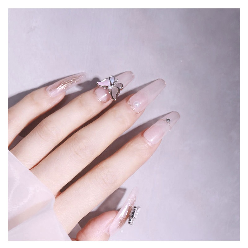 AOPMALL Nail Art Accessories Fashionable Free Sample Colorful Butterfly Nail 3D Stickers