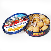 Biscuits au beurre classiques danois sans sucre, au miel et au glucose, 340g, en boîte