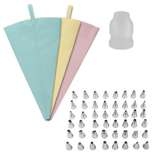 Tái Sử Dụng Bánh Trang Trí Công Cụ Thiết Lập Nhựa Đường Ống Túi Và Lời Khuyên Với Đóng Băng Pastry PC Couplers Cho Cookie Cupcakes - Product Image 5