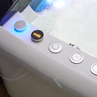 Luxe Cascade SPA Baignoire Air Massage Whirlpool Jet Baignoire Avec LED Lumière Colorée pour 1 Personne