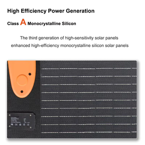Panel Solar Portátil Plegable de 200W/20V para Estación de Energía y Baterías, Alta Eficiencia del 23%, Ideal para Camping, Viajes, Granjas, GSM-200W (unidad) - Product Image 2