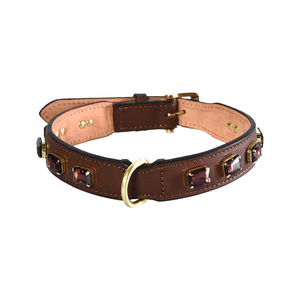 Accesorios de diseñador de lujo para mascotas, <span class=keywords><strong>Collar</strong></span> para perros y gatos, <span class=keywords><strong>Collar</strong></span> de cuero ajustable para mascotas, joyería marrón, <span class=keywords><strong>Collar</strong></span> para perros - Product Image 5