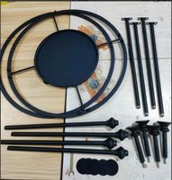Porte-vêtements circulaire de luxe doré – Cintre doré pour salon et chambre à coucher – Économisez de l'espace – Porte-vêtements en métal et fer