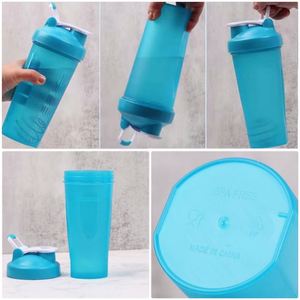 Artículo Promocional de Marketing, Botella Deportiva de Plástico Blanca de 600 ml, Libre de BPA, para Gimnasio, Entrenamiento, Batidos de Proteínas, con Logotipo Personalizado - Product Image 5
