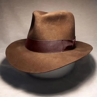 Chapeau Fedora Panama en feutre 100 % laine de haute qualité, à large bord, personnalisé pour hommes et femmes, avec logo sur mesure
