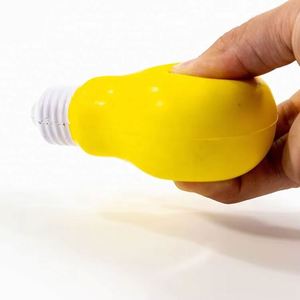 Custom Stress Ball with logo Big Yellow Light <b>Bulb</b> Stress Reliever Ball logo - Product Image 3