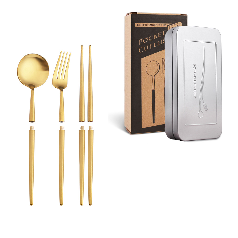 Chopsticks/fork/spoon_gold