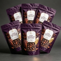 Sachets personnalisés imprimés à fermeture éclair, qualité alimentaire PE Mylar, impression sérigraphique, finition mate, 100 pièces pour gâteaux
