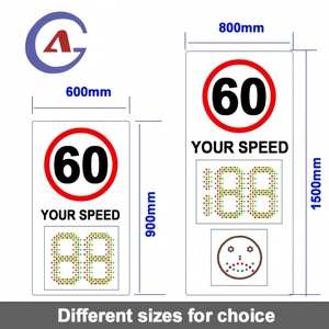 Système de détection de vitesse multi-modèles activé par radar avec affichage numérique LED, limiteurs de vitesse métalliques et alertes dynamiques de ralentissement - Product Image 5