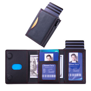 Minimalist PU Leather Magnetic Trifold <b>Wallet</b> Pop Up <b>Card</b> <b>Holder</b> RFID Blocking Slim Compact <b>for</b> iPhone 17 Pro Max 16 15 Series - Product Image 4
