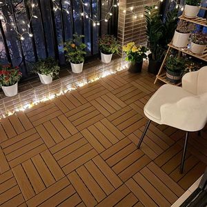 30x30cm <span class=keywords><strong>WPC</strong></span> tự cài đặt snap-Together tự làm gạch lát sàn cho sân ngoài trời & vườn lồng vào nhau cơ sở nhựa - Product Image 6