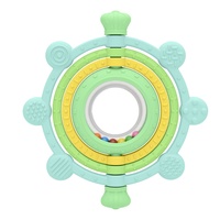 Jouet de confort éducatif pliable en silicone de qualité alimentaire, hochet à agripper, hochet à mâcher pour bébés de 0 à 24 mois