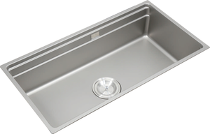 Évier de cuisine étroit Volcanic Nano Silver Tier 760x440mm finition miroir simple cuve SUS304 801 Robinet inclus - Product Image 6