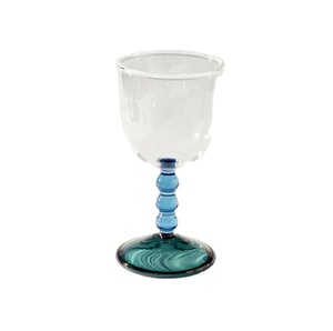 Wholesale Customized Vintage Hand Blown Circle <strong>Stem</strong> Wine Glass Goblets <strong>Champagne</strong> <strong>Flutes</strong> for Wedding - Product Image 1