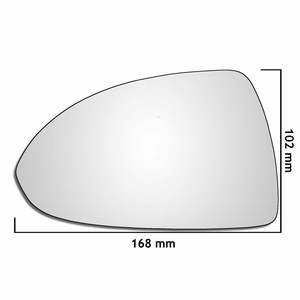 Vetro Specchietto Retrovisore 6452424 per Vauxhall <span class=keywords><strong>OPEL</strong></span> <span class=keywords><strong>CORSA</strong></span> D 2006-2011, Specchietto Laterale Nero Sinistro - Product Image 3