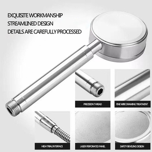 Pommeau de douche suralimenté en aluminium spatial salle de bain maison salle de bain douche douche à main - Product Image 4