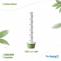 Tour hydroponique à 11 étages sans lumière de culture LED, système de culture vertical avec pompe à eau pour la plantation de légumes et d'herbes en serre