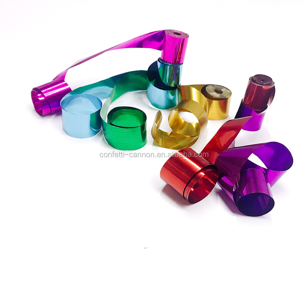 Разноцветные огнестойкие металлические конфетти стрейсеры 1,5 см * 10 м для вечеринок