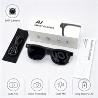 Occhiali Smart AI E09C con Fotocamera 8MP, Elettrocromici, Traduzione Foto, Registrazione Video POV, Assistente Vocale AI, Tipo-C - Modello 2026