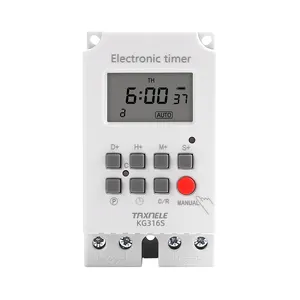 KG316S High Load 30A 220V 7 Days Weekly Digital Electronic Lighting Timer Interval 1 Second Power Direct Output