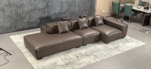 أريكة استرخاء حديثة على شكل حرف <span class=keywords><strong>L</strong></span>، طقم أريكة ذكي، أريكة متعددة الوظائف من القماش لغرفة المعيشة والمسرح المنزلي - Product Image 2