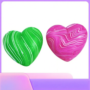 Nuevo Juguete Antiestrés Neadoh, Cubo de Textura de Maltosa con Forma de Corazón, Rebote Lento, Patrón Fluido, para Niños y Adultos - Product Image 2